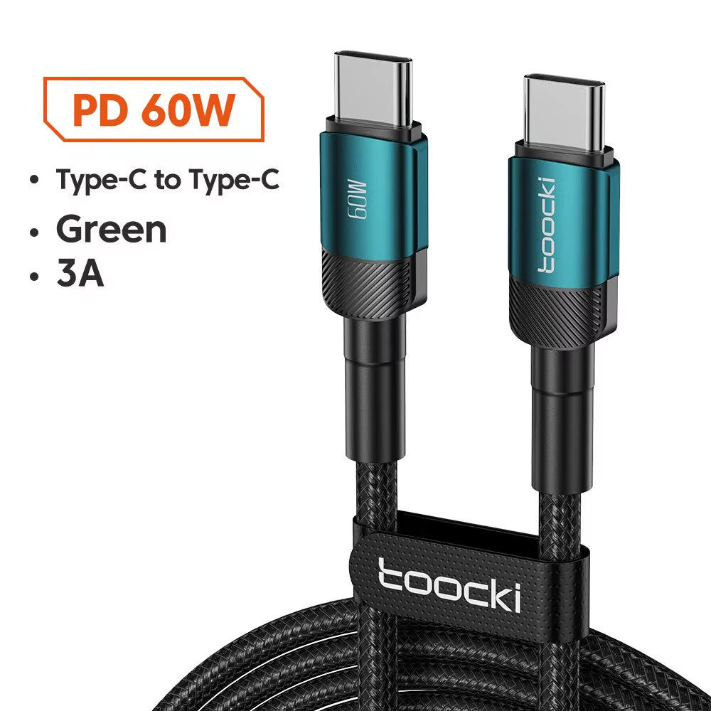USB Type C Cable Fast Charging USB C Charger Cord for Iphone 15 14 13 12 11 Huawei P40 P30 Realme Oppo Oneplus Power Bank