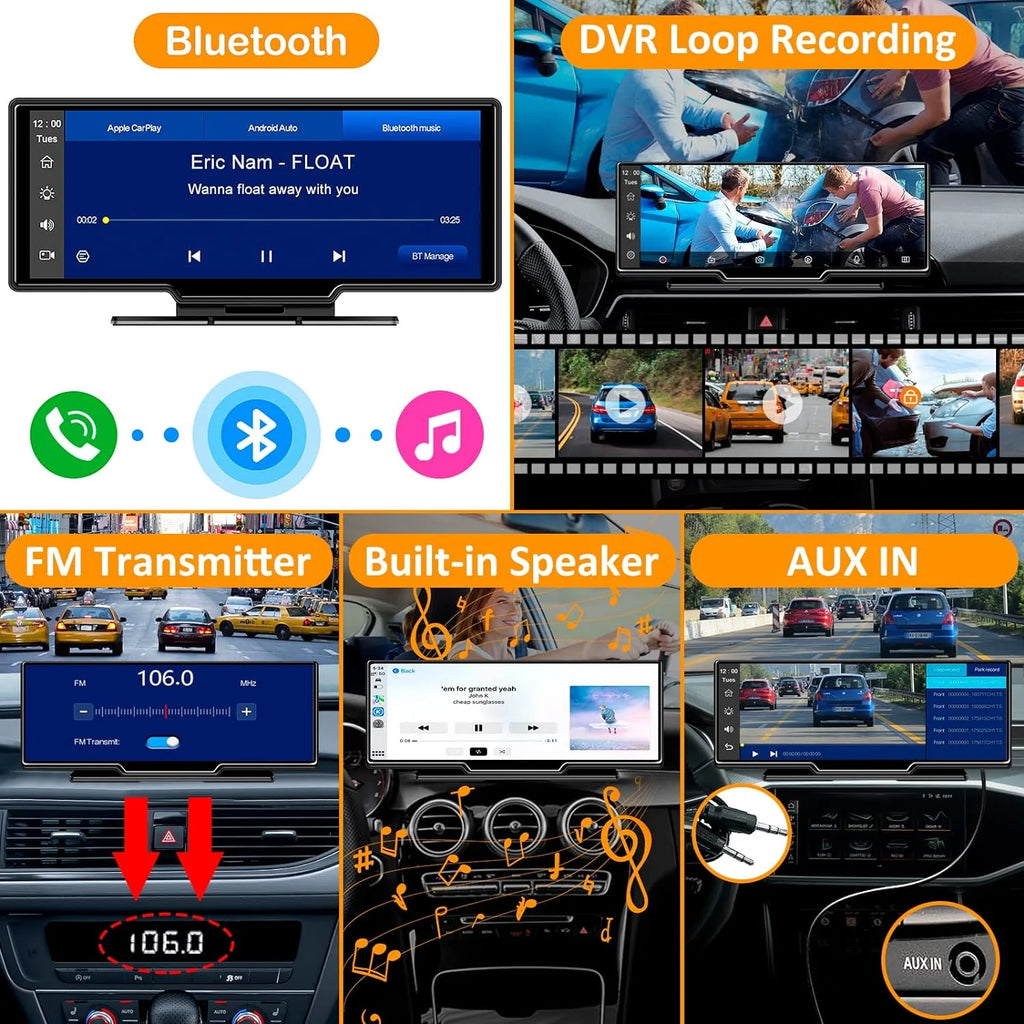 Max Portable 10.26" Carplay/Android Auto Car Display Screen